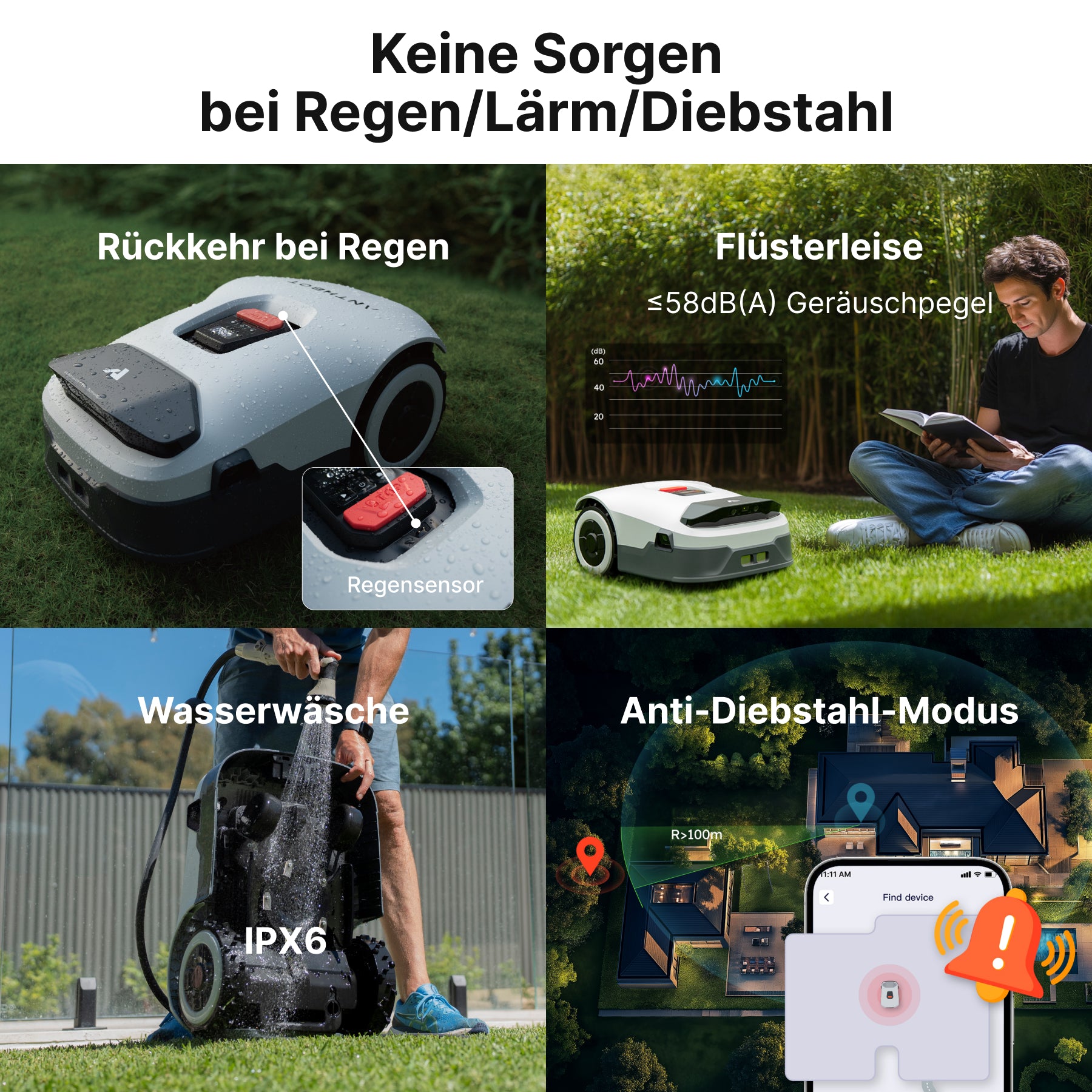 Genieße entspanntes Mähen