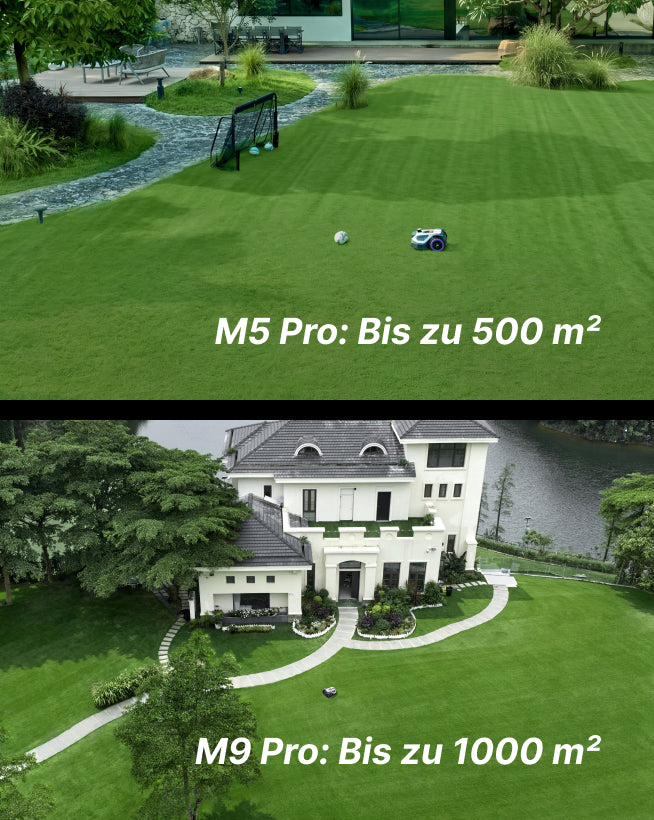 M Pro Zwei Mähflächen zur Auswahl