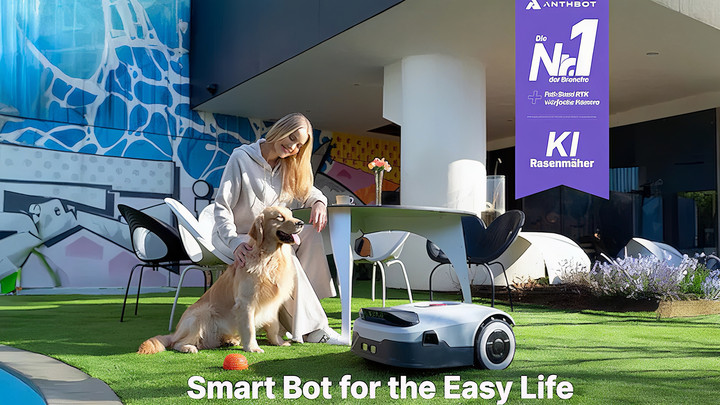 ANTHBOT Genie: Der intelligente Roboter-Rasenmäher für perfekte Rasenpflege.